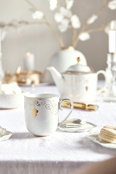 Pip Studio Royal Gold White White Porcelain Mug 325 ml