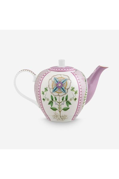 Pip Studio Lily & Lotus Purple Porcelain Teapot 1600 ml