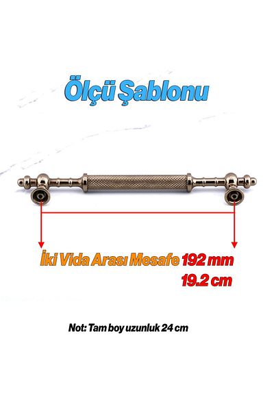 Badem10 Spruce Metal 192 mm - 19.2 cm Furniture Kitchen Drawer Cabinet Cabinet Handle Handle Handles