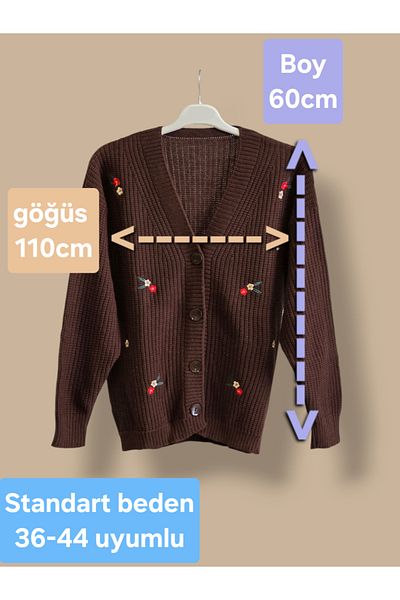 ENDAMIM 4-Button Short Knitwear Cardigan