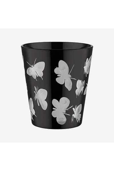 CHIARA ALESSI Farfalla Black Glass Water Cup 345 ml