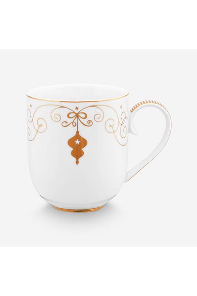 Pip Studio Royal Gold White White Porcelain Mug 325 ml