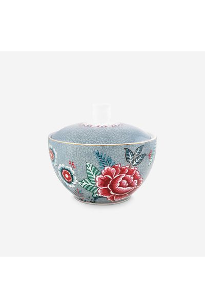 Pip Studio Flower Festival Blue Porcelain Candy Bowl 300 ml