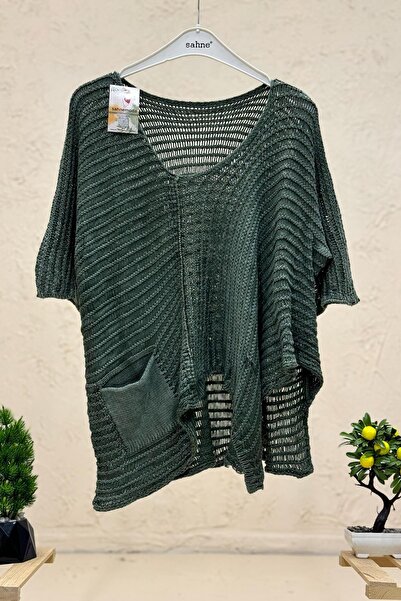 sahnemoda Однобортний кашеміровий светр з V-подібним коміром