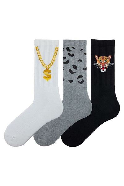 Bross Ανδρικές κάλτσες χειμερινής πετσέτας Tiger 3 τεμαχίων