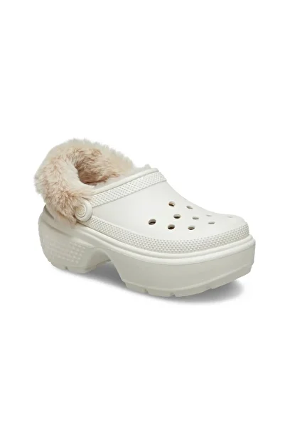 Crocs Beige Women's Slippers - Stomp Lined Clog
