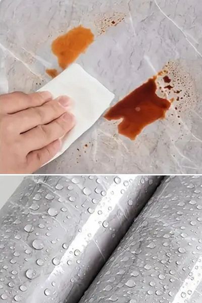 Buffer Athens Grey Marble Pattern Foil Sticker - 60Cm*5Mt