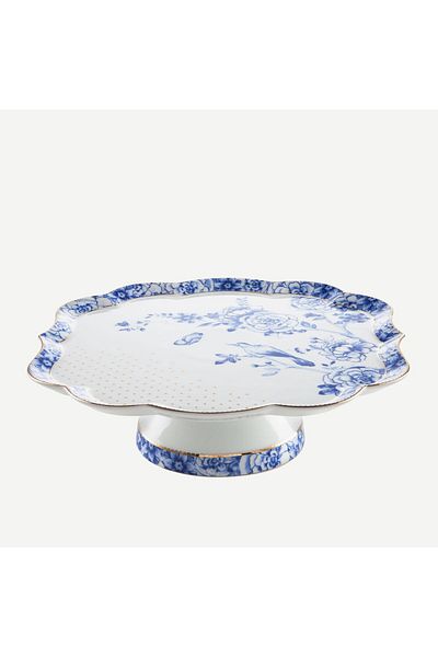Pip Studio Royal White Blue White Porcelain Cake Stand 24 Cm