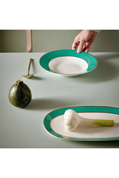 Pip Studio Chique Yeşil Porselen Çukur Tabak 23,5 Cm
