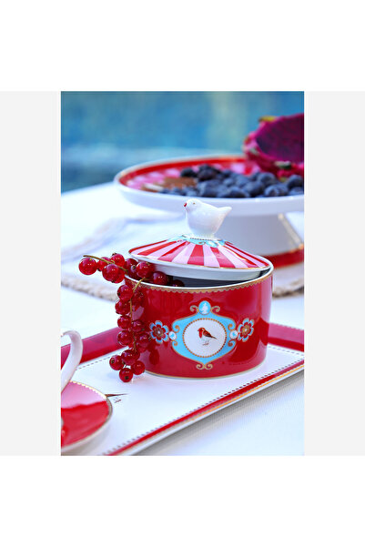Pip Studio Love Birds Kırmızı Porselen Şekerlik 300 ml