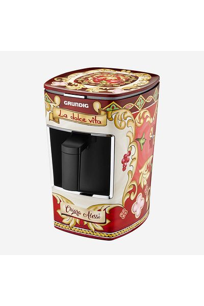 CHIARA ALESSI Grundig La Dolce Vita Red Turkish Coffee Maker