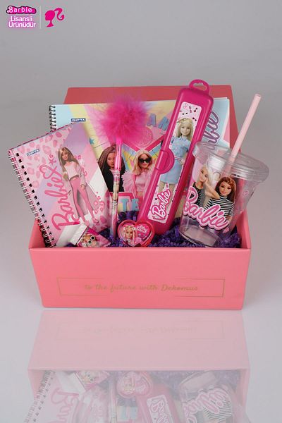 Barbie "Pink Love" DEKOMUS Special Box - مجموعة قرطاسية مدرسية مرخصة للموسم الجديد