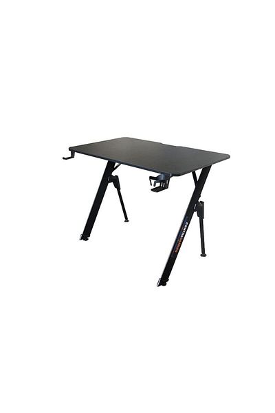Mahmayi مكتب ألعاب YK V2-1060 أسود مع أضواء RGB وحامل لوحة ألعاب USB للمنزل والمكتب