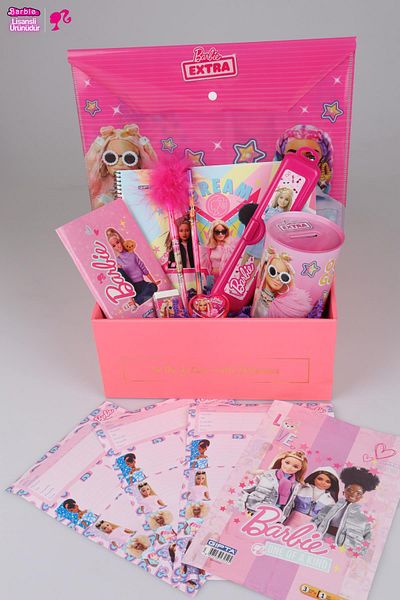 Barbie "Pink Love" New Season Licensed Barbie Stationery/School Set - DEKOMUS Special Boxed