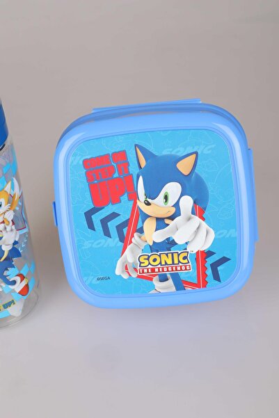 Sonic LİSANSLI SONIC 2 KATLI BESLENME KUTUSU / LUNCH BOX VE 500 ML TRITAN MATARA 2'LİSİ