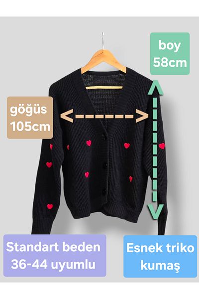 ENDAMIM 3 Button Short Knitted Cardigan