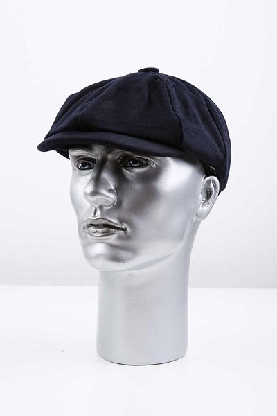 Kravatkolik Men's Cap Hat - Dark Navy, Plain Wool, Kst83