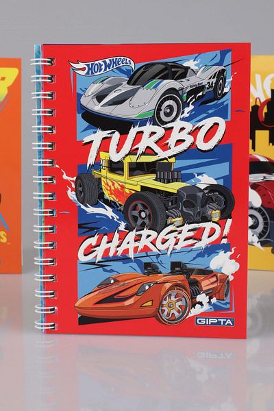 HOT WHEELS New Season Licensed Hot Wheels A6 Spiraled Lined Notepad / Memo Pad