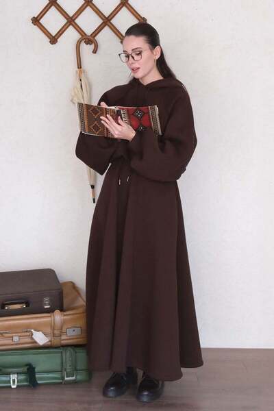 Ceylan Otantik Bitter Brown 3 Yarn Sweat & Skirt Set