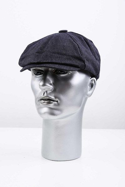 Kravatkolik Dark Navy Blue Wool Men's Cap Hat Kst78