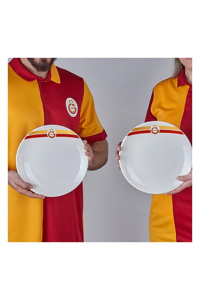 Galatasaray Αδειοδοτημένο πιάτο σερβιρίσματος πορσελάνης 2 τεμαχίων