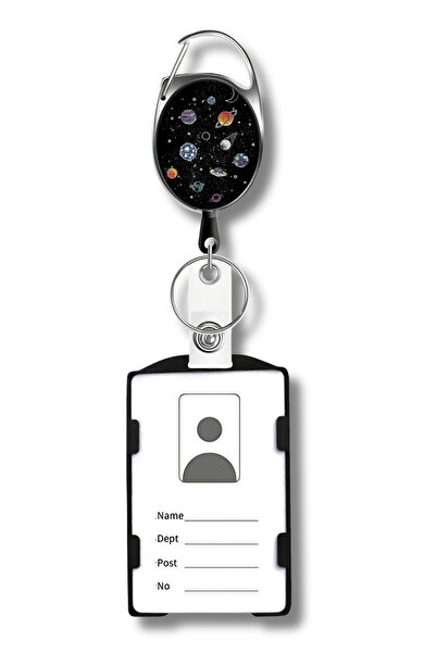 excarpin Planets Space Universe Carcasă din oțel premium Suport card Yoyo Collar