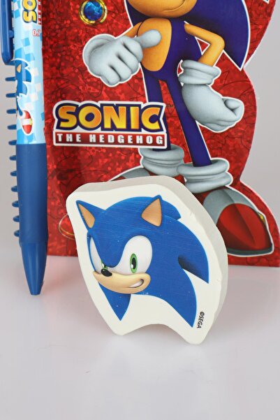 Sonic YENİ SEZON LİSANSLI SONIC HOLOGRAMLI BLOKNOT,VERSATİL UÇLU KALEM 0.7 MM VE ÖZEL TASARIM SİLGİ SETİ