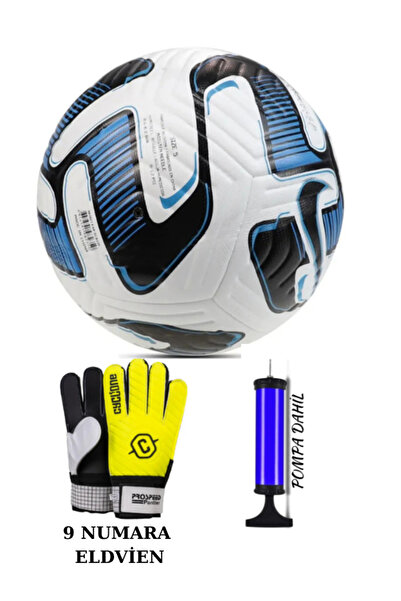 Janissary 9 Numara Eldiven + Extra Dayanıklı Futbol Topu Dikişli "ELDİVEN BED...