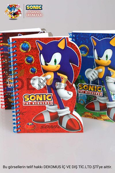 Sonic دفتر ملاحظات مخطط مرخص من سونيك هولوجرام / مذكرة 80 ورقة