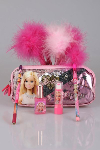 Barbie Barbie Mysterious Pariltilar Collection - Pencil Bag, Pencil, Pencil with Eraser, Lipstick Eraser