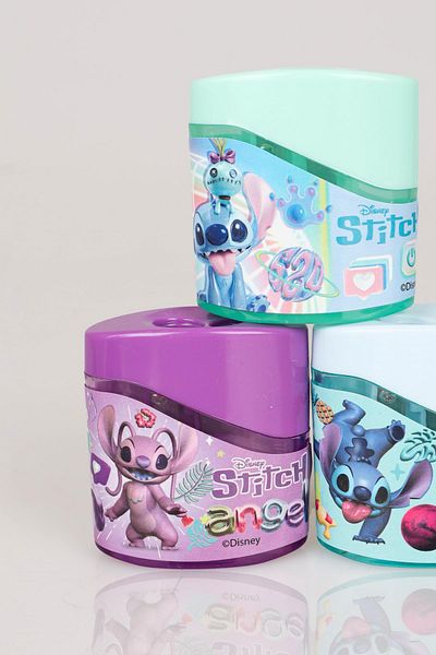 Stitch New Season Licensed "Single Piece" Double Blade Pencil Sharpener with Decomus