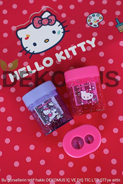 Hello Kitty YENİ SEZON LİSANSLI HELLO KITTY "2 ADET " ÇİFT BIÇAKLI OVAL KALEMTRAŞ