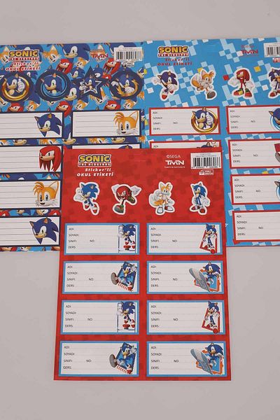 Disney ΜΕ ΑΔΕΙΑ SONIC 24 ΤΕΜΑΧΙΑ ΣΧΟΛΙΚΗ ΕΤΙΚΕΤΑ