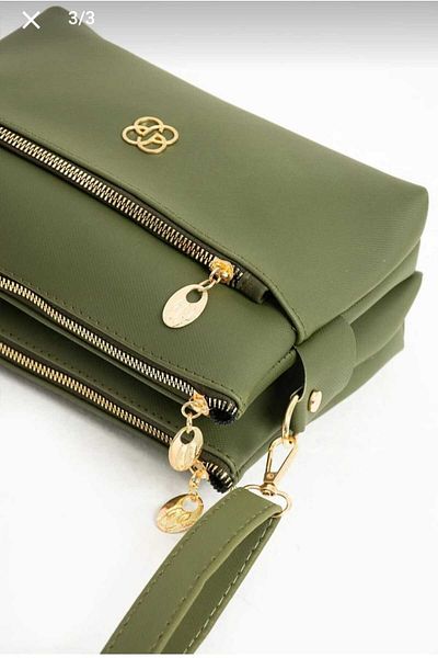 MAC&MOS Women's Green 3 Compartment Shoulder Bag