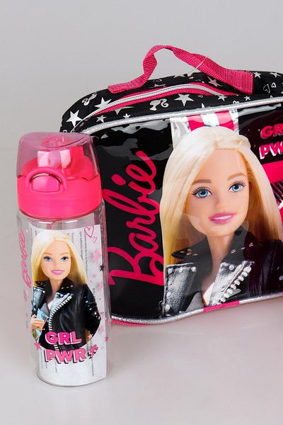 Barbie New Season - DEKOMUS Licensed Barbie Girl Power Lunch Box, 500 ML Water Bottle and Lunch Box