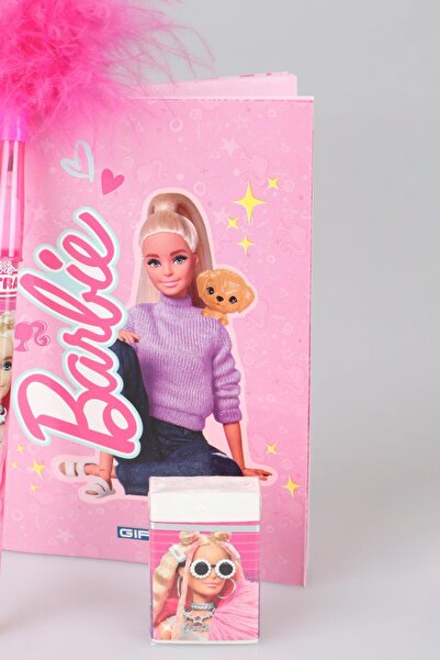 Barbie New Season Licensed Barbie - Feathered Snap-on Pencil and Eraser Set