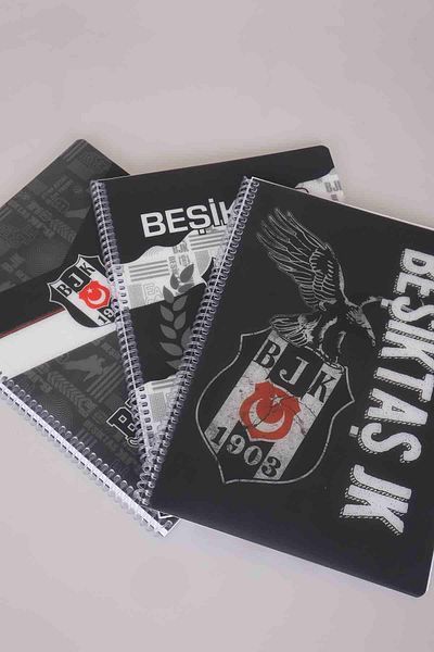 Beşiktaş LICENSED CRADLE SPIRAL STRIPED A4 PP COVER 80 LEAVES NOTEBOOK