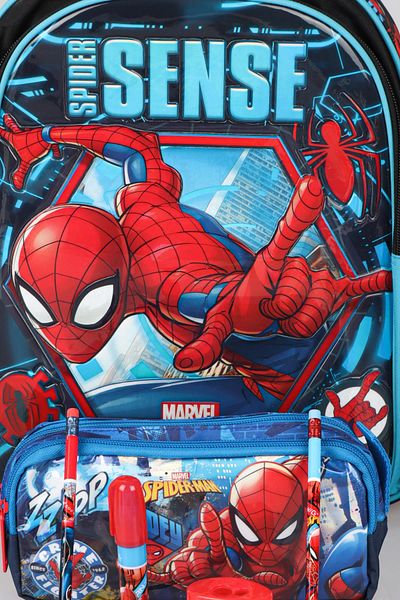 SPIDERMAN Spiderman Licensed 2 Pieces Pencil and School Bag - Double Mesh