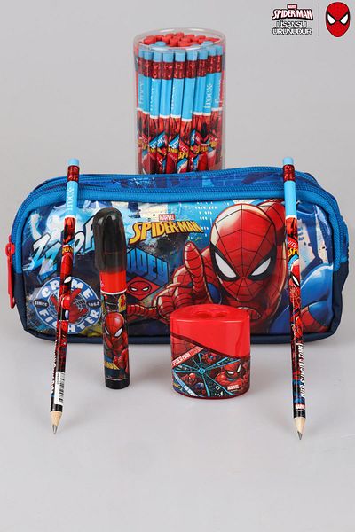 SPIDERMAN Spiderman Licensed 2 Pieces Pencil and Rocket Eraser - Double Bias