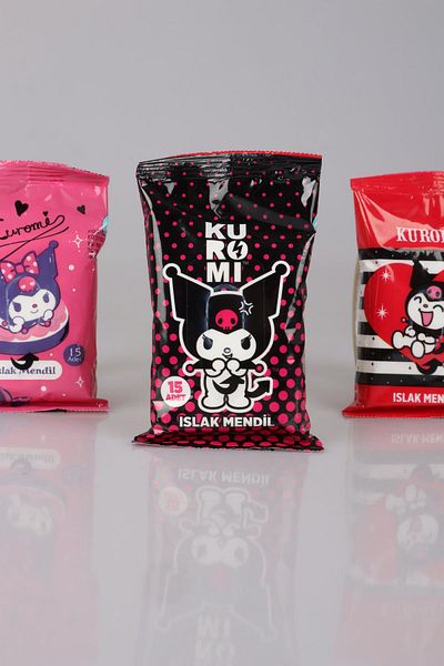 kuromi New Season Licensed 3 Pieces Decomus Wet Wipes