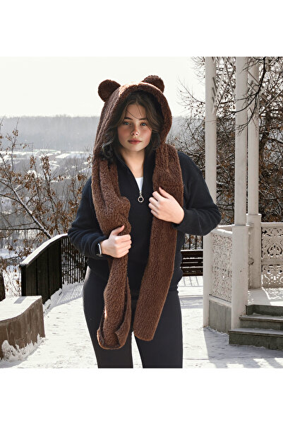 Özgüner Oyuncak Pabtex Kapşonlu Welsoft Peluş Bere - Atkılı - Polar Boyunluk Şalı - Rüzgar Geçirmez Kulaklı Şapka