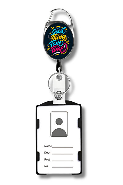 excarpin Lucrurile bune iau timp Carcasă din oțel Suport card Yoyo Collar