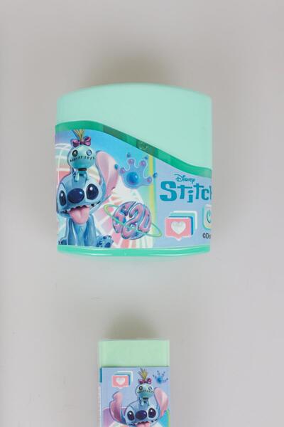 Stitch Lisanlsli Stitch 3 Pieces - Pencil and Stationery Set with Eraser and Double Bias