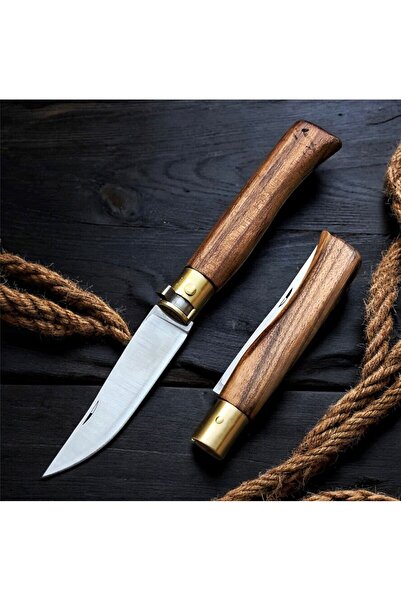 John Connely Yerli Üretim Kamp Bağ Cep Çakı - Ahşap Kabze Paslanmaz Çelik Man...