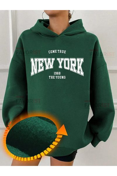 FAVORİST Голям суитшърт с качулка (Come True New York).