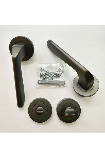 DOĞANLAR KAPI KOLLARI Falcon Anthracite Wc Door Handle