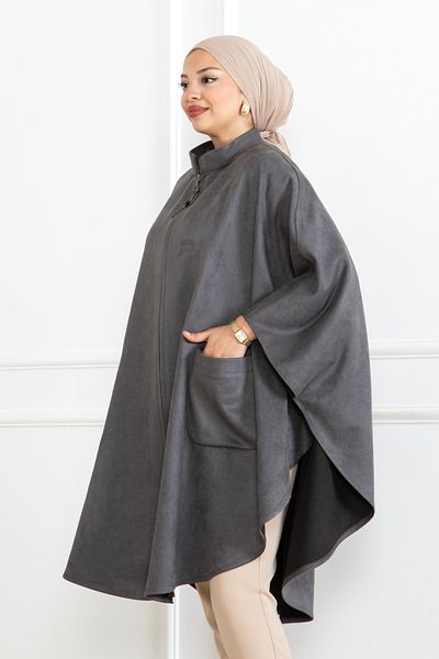 KADEEM Suede Poncho & Smoked