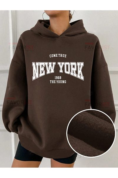 FAVORİST Голям суитшърт с качулка (Come True New York).