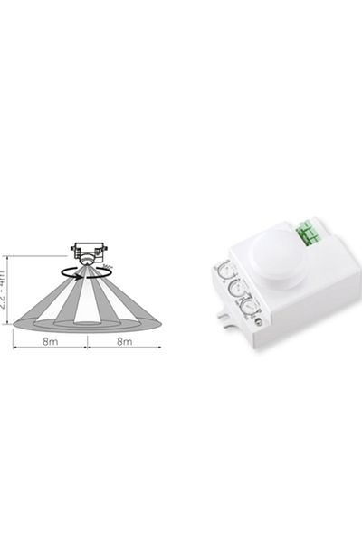 İnoled 360 Degree Rf Ceiling Type Motion Sensor In-tls-5134