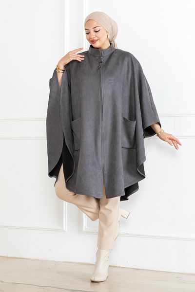 KADEEM Suede Poncho & Smoked
